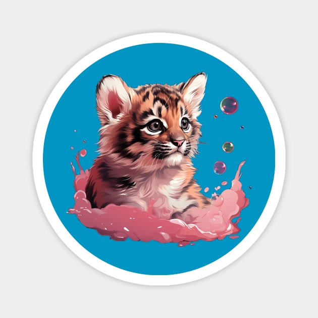 cute tiger Magnet by piratesnow